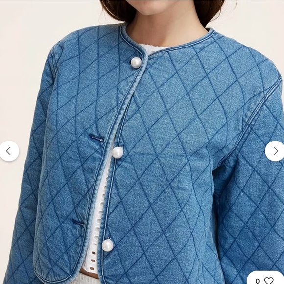 Kate Spade x Target Diamond Quilted Denim Jacket | Size S - Picture 4 of 5